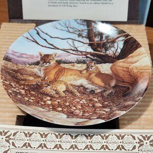 The Cougar 8 1/2-inch porcelain collector's plate by Knowles